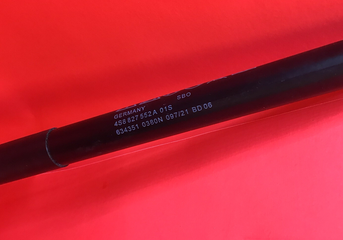 One Used 17-22 OEM Audi R8 V10 Hatch Left Side Lift Support 4S8827552A PT454