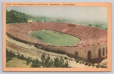 University of California Memorial Stadium Berkeley CA 1930s Postcard Football