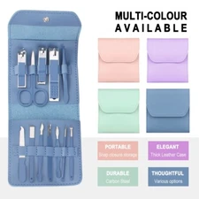 12 Piece Manicure Pedicure Nail Care Set Cutter Clippers Kit Case - Best Gift