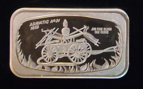 1859 Adriatic No 31 Madison Mint Buggy Vtg Bullion-999 Silver 1 Oz Ounce Art Bar