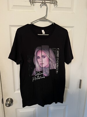 Carrie Underwood Black Denim & Rhinestones Black T Shirt Size Medium