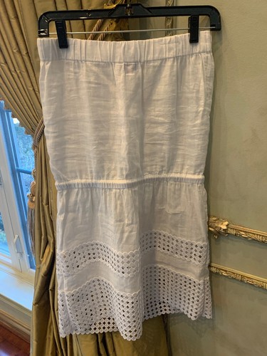 Vineyard Vines Women’s White Cotton Crochet Strapless Coverup Dress New! Size XS - Picture 8 of 11