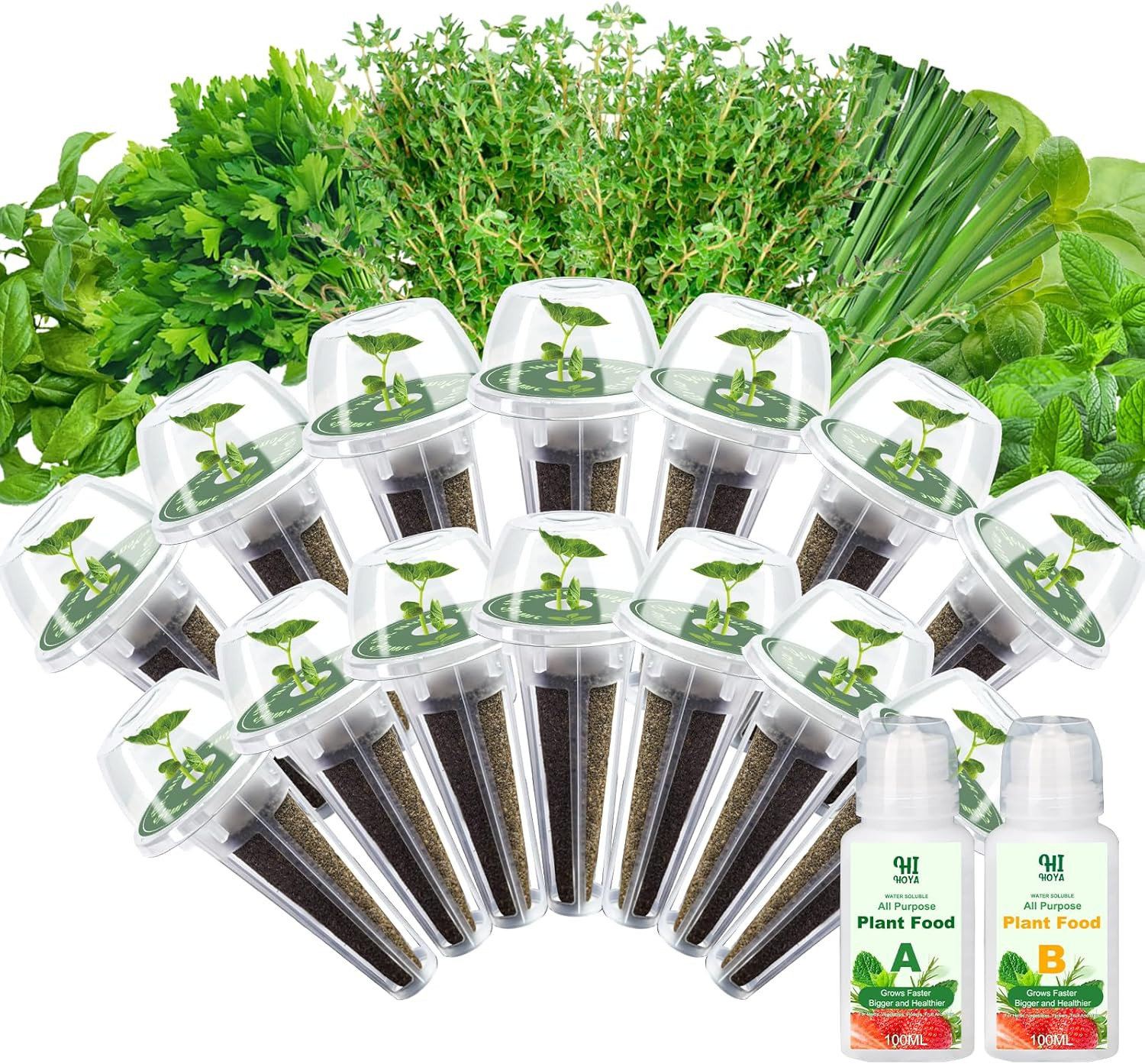 14 Pods Gourmet Herb Seed Pod Kit for Aerogarden, with Basil, Parsley, Thyme