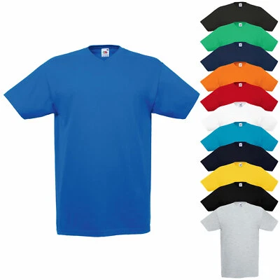 Fruit of the Loom V-Ausschnitt T-Shirt S-5XL Baumwolle Unisex Valueweight V-Neck - Bild 1 von 2