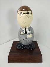 Rock Heads The Boss Figurine Statue - 1993 Paperweight Hand Painted Signed