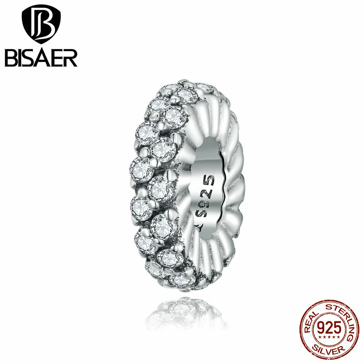 Bisaer Women Authentic S925 Sterling Silver Shining Winter Charms