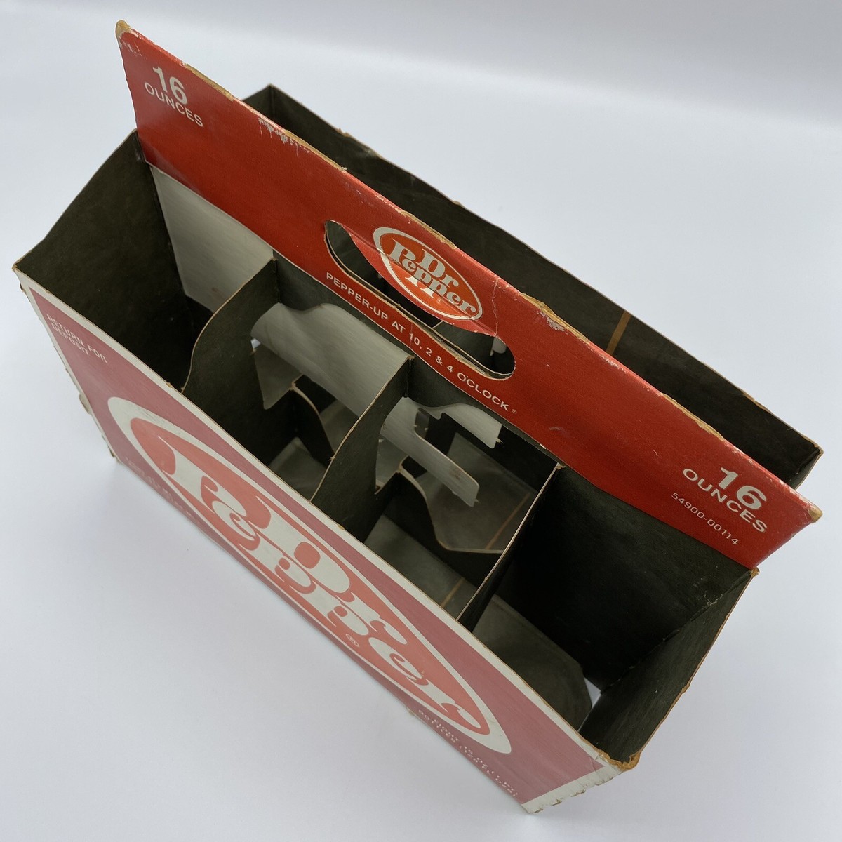 Vintage Dr. Pepper 16 ounce Bottle Eight Pack Cardboard Carrying