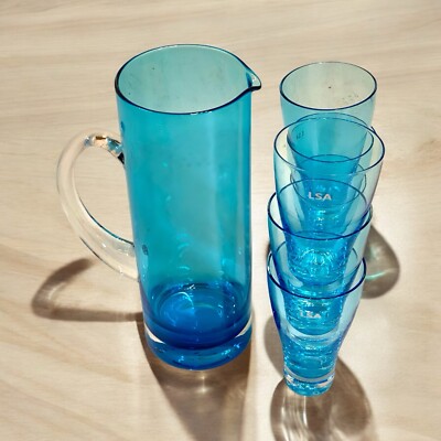 LSA International Trinkglas Set Limonade/Pimms blau modern minimalistisch