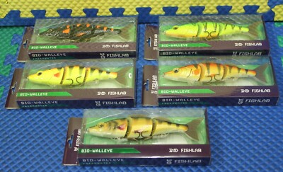 Okuma FishLab 8''  3-1/2oz Bio-Walleye Swimbait 3pc Sinking BHW-8- CHOOSE A COLOR