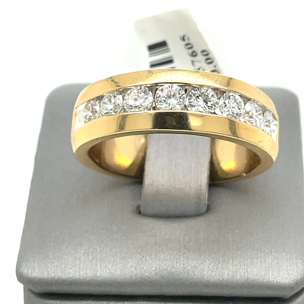 1.25ct Channel-Set Diamond Wedding Band Men's Ring