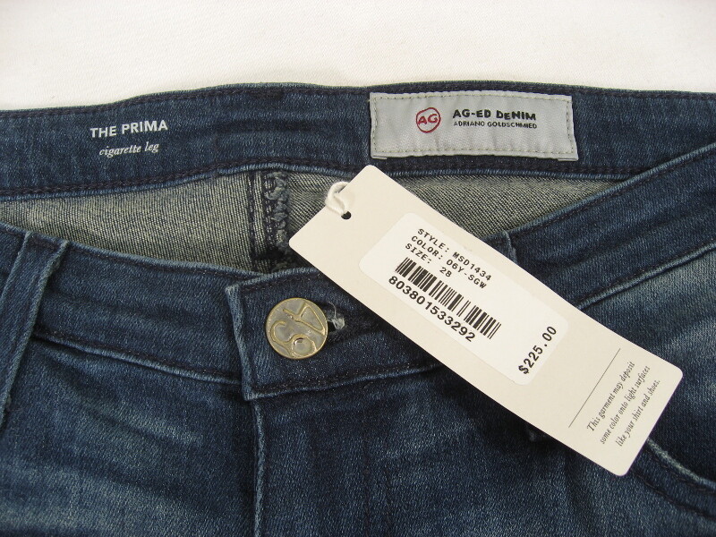 NWT AG Adriano Goldschmied The Prima Cigarette Leg Jeans 28/6 Years Strong Wind image 9