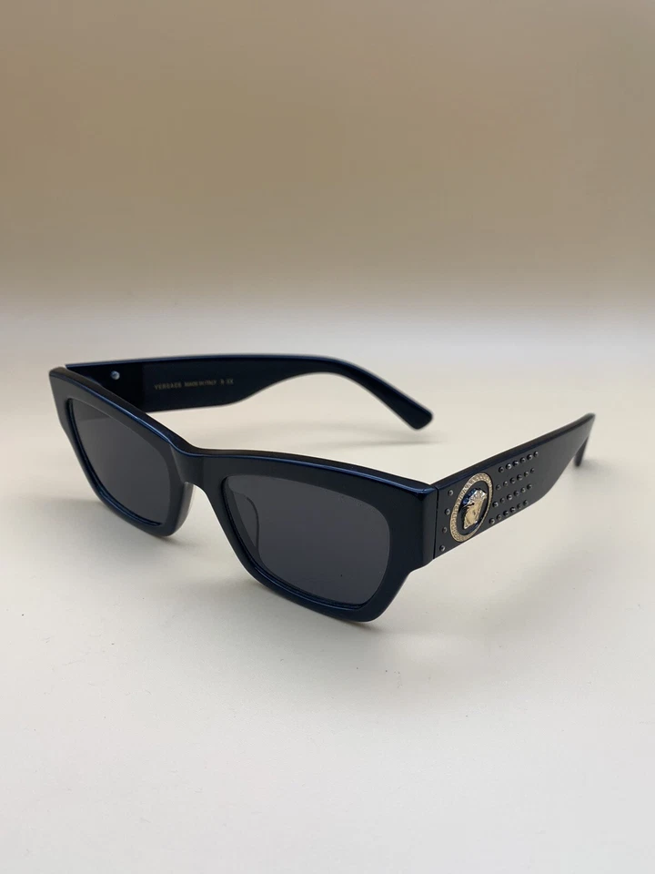 Versace Vintage Black Square Sunglasses MOD. 4358 GB1 /87 Size .52/22 140 - Image 4 of 4