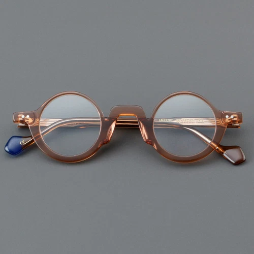 Classic Acetate Round Eyeglasses Men Women Clear Lens Fashion Glasses Frames New - Picture 16 of 28