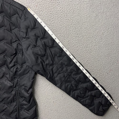 Columbia Jacket Mens 2XL Black Down Coat Full Zip Delta Ridge Lightweight FLAWS - Picture 7 of 12