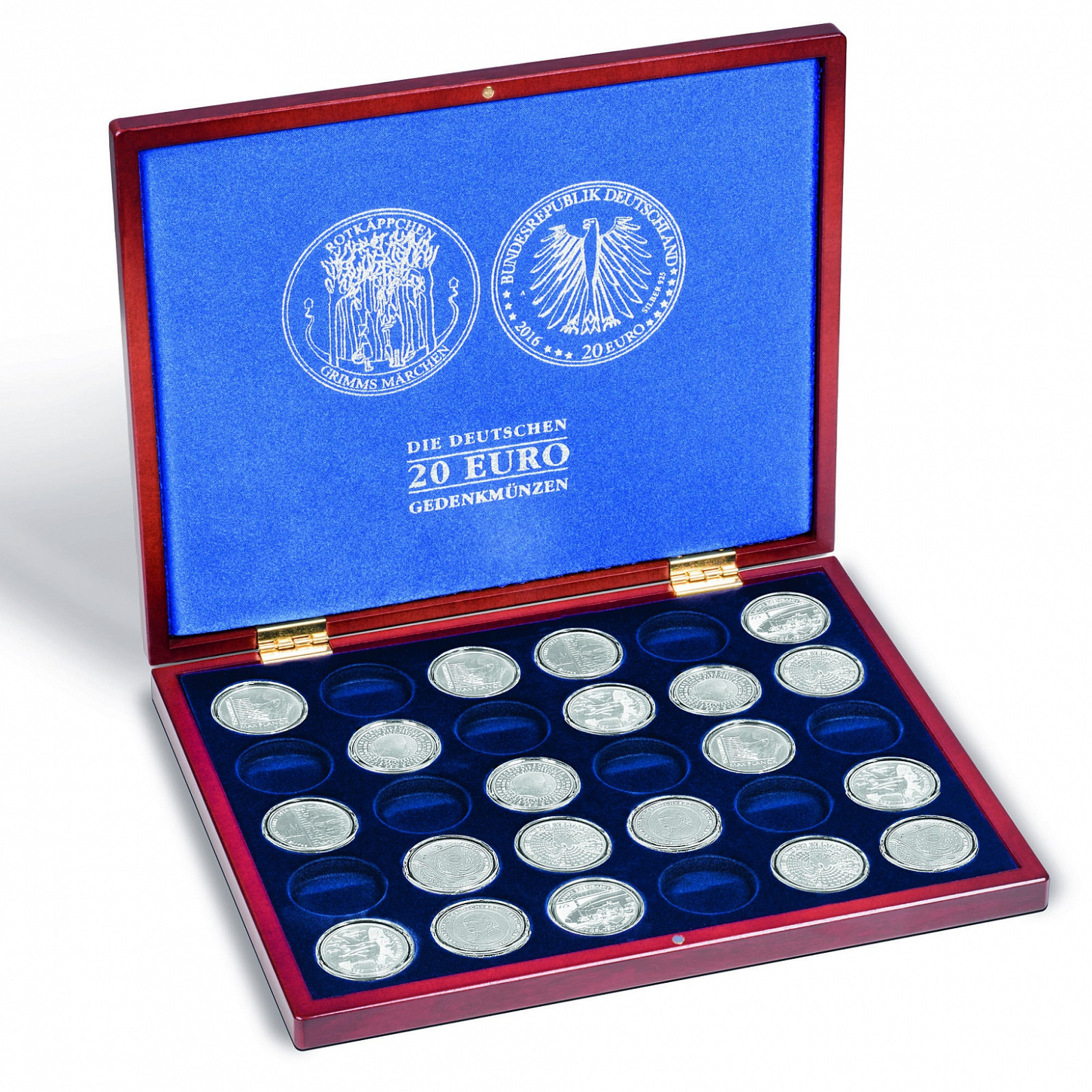 Volterra Uno Coin Case For 30 Dt. 20 Euro Commemorative Coins In Capsules