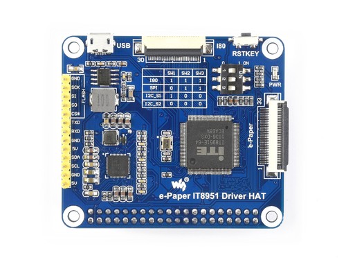 Écran Waveshare 1200x825 9,7 pouces E-Ink CHAPEAU E-PAPER USB/SPI/I80/I2C Raspberry Pi - Photo 10/10