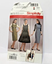 Simplicity Pattern 3673 Misses R5 Retro 1950s Jumper Dress 3 Styles 14-22 Uncut
