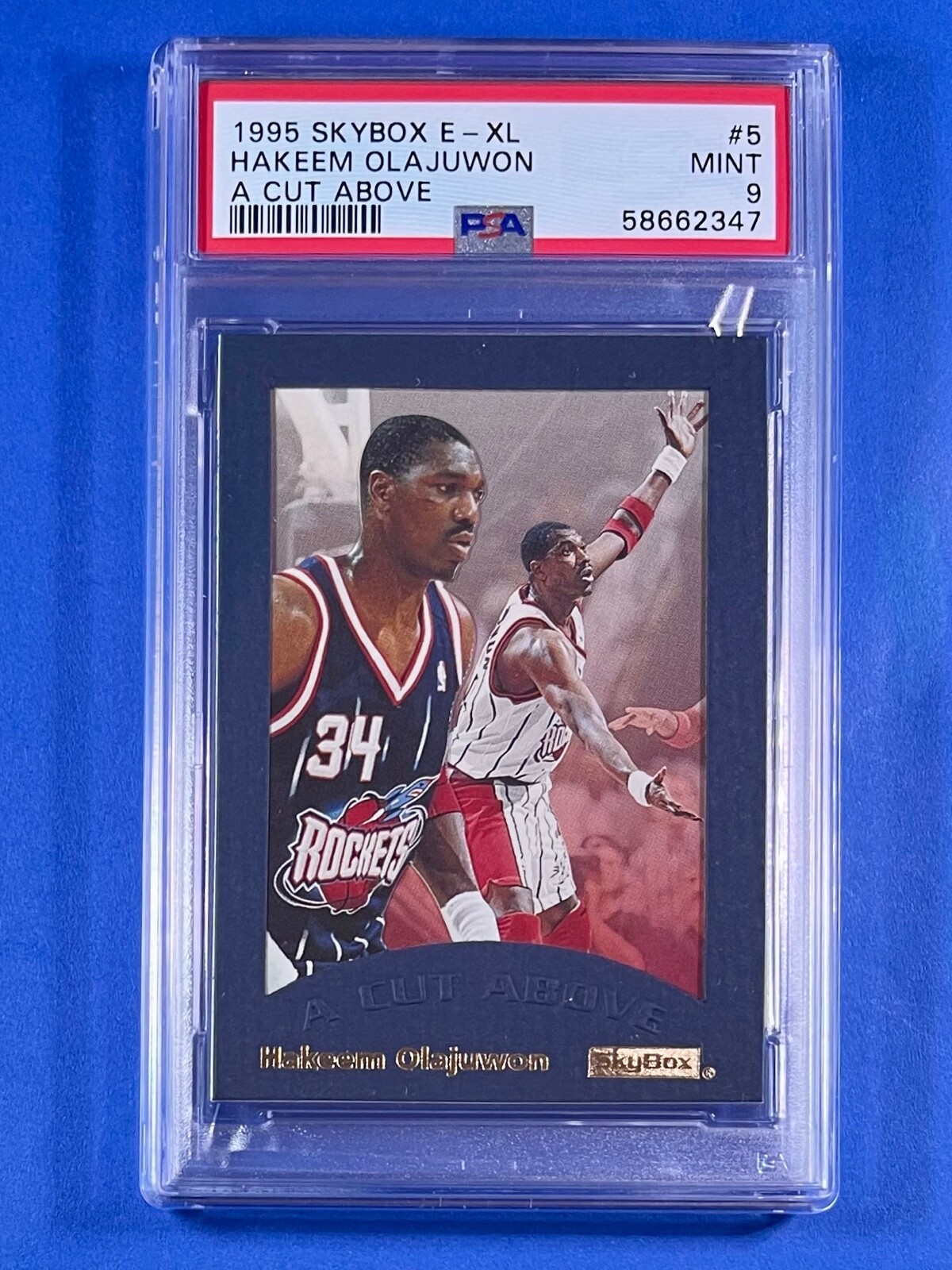 1995-96 Skybox E-XL A Cut Above Hakeem Olajuwon Card #5 PSA 9 MINT Rockets  Pop 4 | eBay
