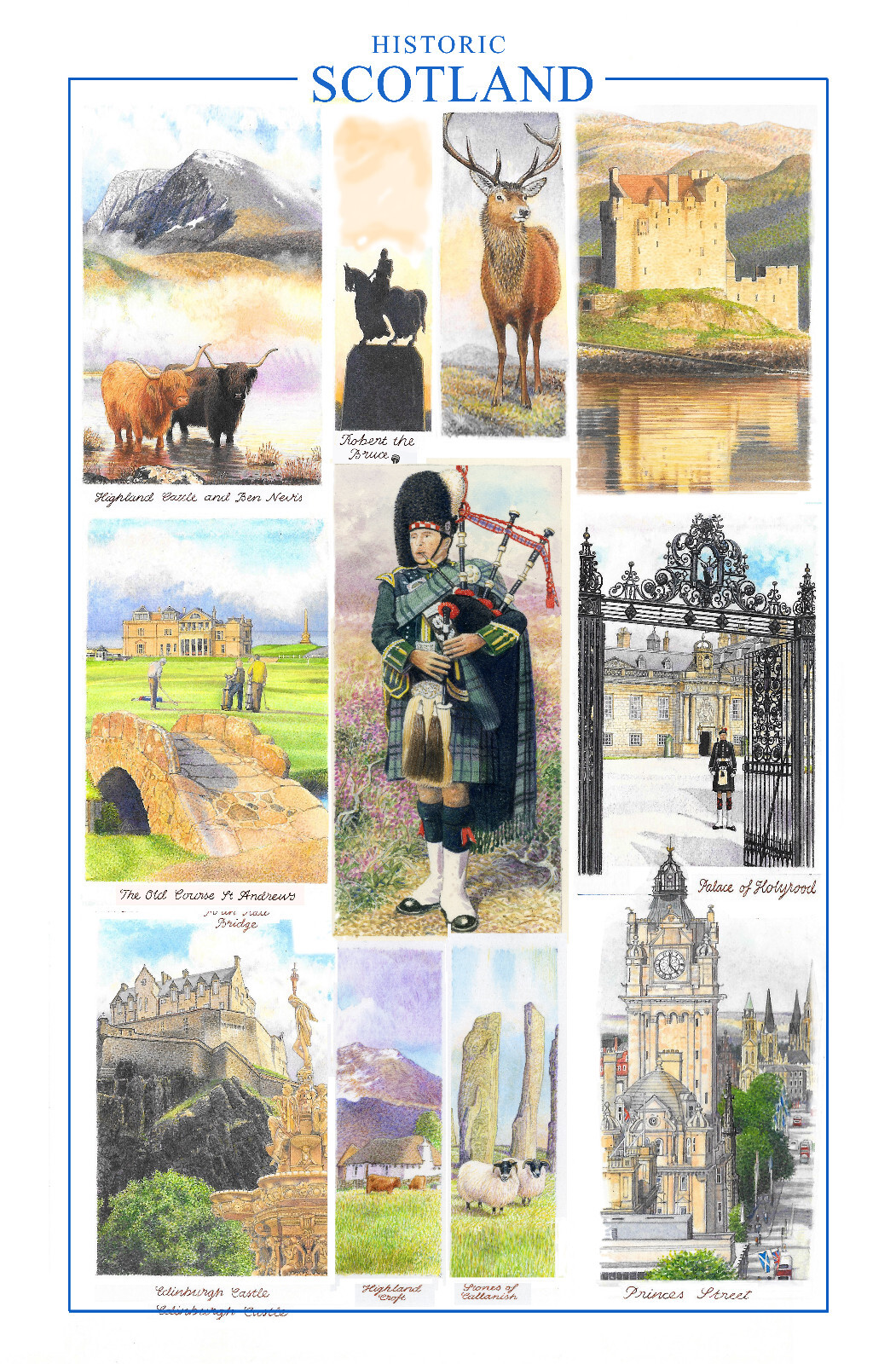 Samuel Lamont Historic Scotland tea towel Scottish History Culture Heritage Scot