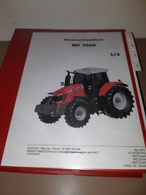 MASSEY FERGUSON MF 7614 7618 7616 7619 7620 7622 7624 7626 WERKSTATTHANDBUCH