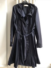 T Tahari Navy Lightweight Coat Xl (16)polyester Showerproof Feel