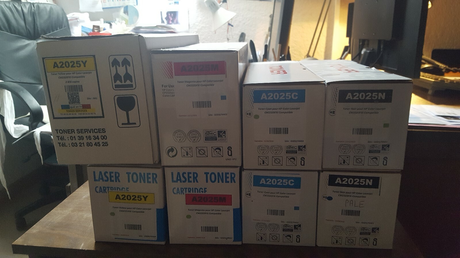 Toner HP LaserJet A2025 pas cher lot de 8 cartouches pour impression texte net