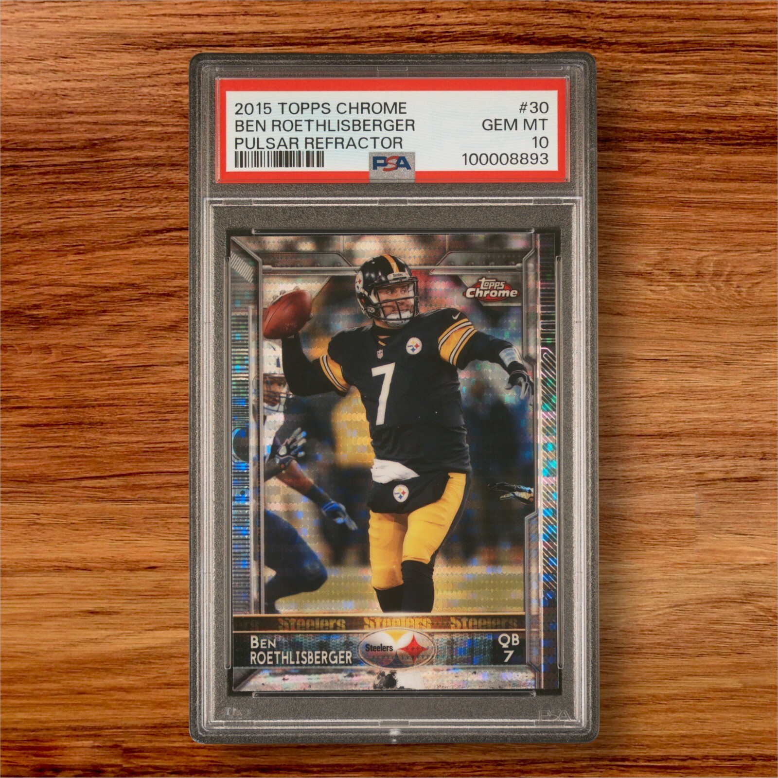 2015 Topps Chrome Ben Roethlisberger Pulsar Refractor GEM MT 10 POP 2
