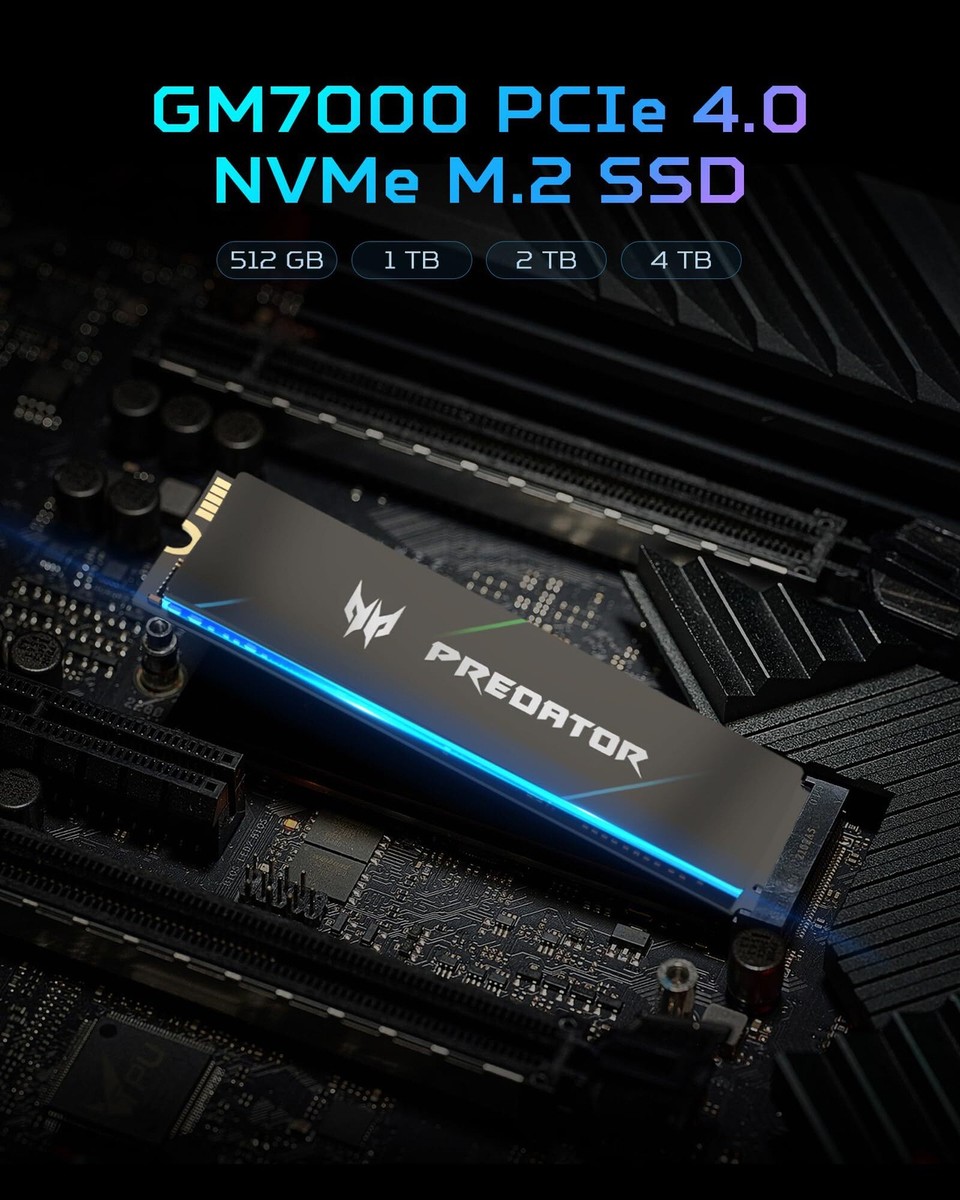 【新品未開封】Predator GM7000 M.2SSD 4TB Acer Predator GM7000 4TB Gen 4 M.2 SSD 固態硬碟| 正品正貨