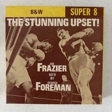 "Joe Frazier KO'd by George Foreman" Original Super 8 film.with original receipt