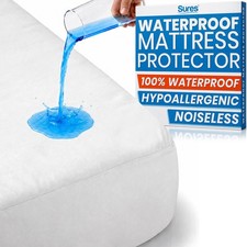Sures Waterproof Mattress Protector - Twin XL Size Bedsheet - Fitted Machine ...