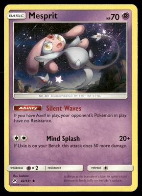 Mesprit 42/131 Uncommon Forbidden Light Pokemon Lightly Played