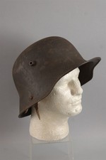 Antique Unrestored 1916 German WWI StahlHelm Helmet & Leather Lining, NO RESERVE