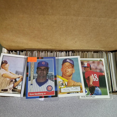 600 Baseball Cards Including Babe Ruth, Unopened Packs, Many Stars, and Hall-Of-