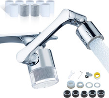 Filtro agua grifo cocina bano 9 piezas rotatorio 1080 grados 2 modos sprays
