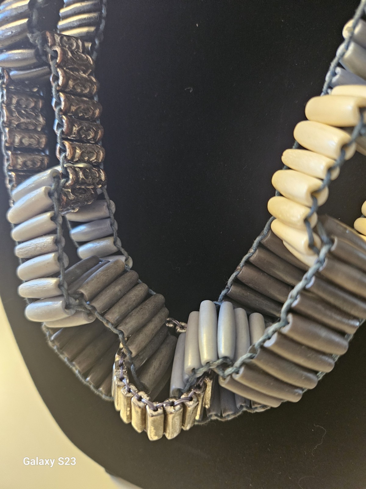 Chicos Beaded Link Chunky  Statement Necklace - image 3