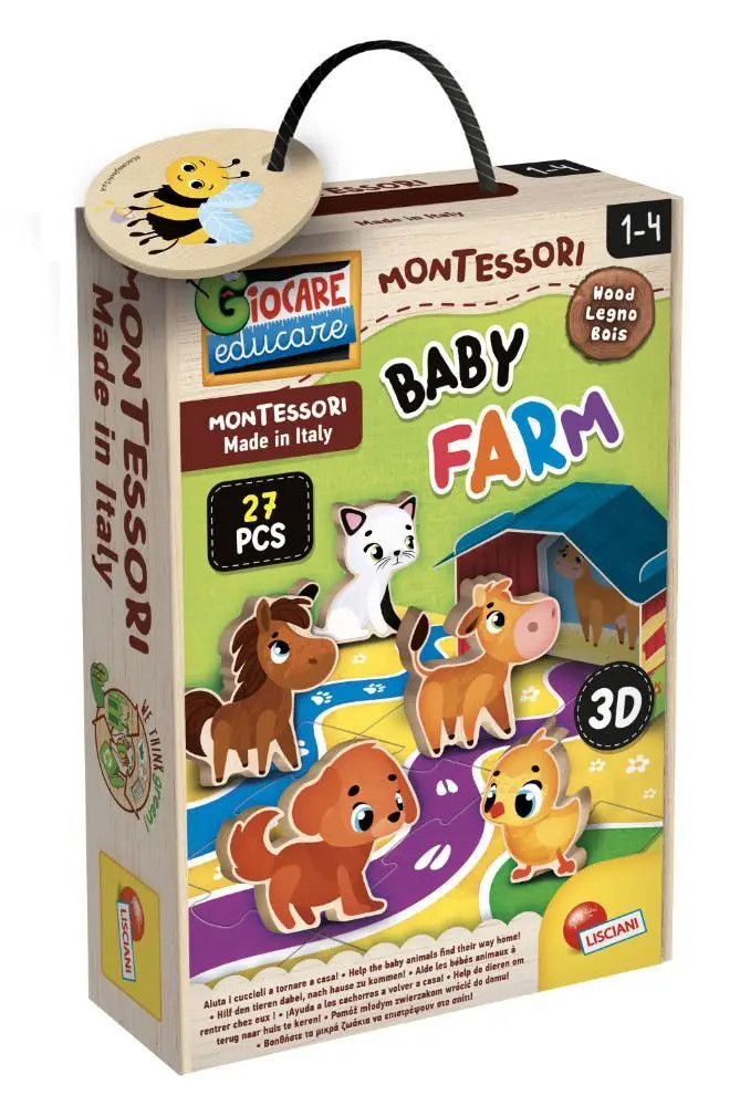 Lisciani Mehrfarbig 96886 - Montessori Legno Baby Farm - Image 2