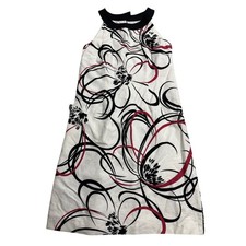 NWT Ann Taylor Sheath Dress Sleeveless Floral Womens Sz 10 White Black MSRP $148