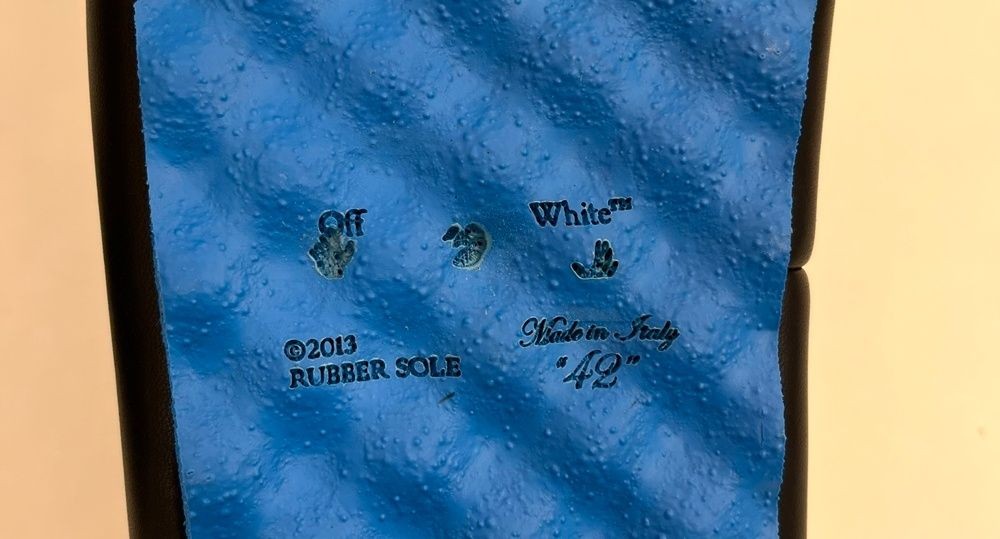 Off-White Meteor Padded Leather Slides Black Men's Shoes EU42 New From Japan thumbnail 8