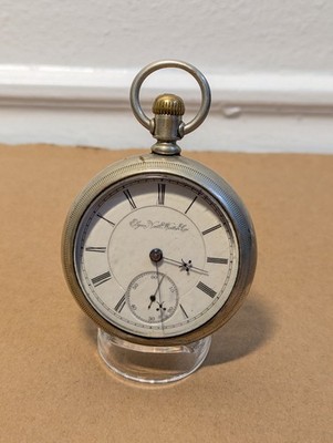 1895 Elgin B W Raymond 17j 18s Railroad Grade Open Face Pocket Watch For Repair