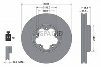 2X Bremsscheibe Pagid 56203NC FüR Ford Transit V363 Fcd Fdd Fed Ffd Custom V362