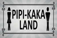 Holzschild 20X30 Cm Pipi-Kaka Land Toilette Deko Geschenk Schild