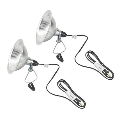 GREATIDE Clamp Lamp Light with Detachable 8.5 Inch Aluminum Reflector, 2Pack 
