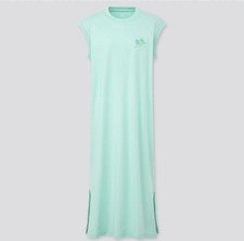 Uniqlo X Disney Maxi Dress Mickey Donald XL Mint Green Cotton Adventure Vacation