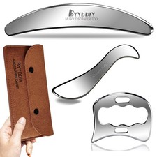 3-in-1 Stainless Steel Muscle Scraper Set for Massage and Physical Therapy
