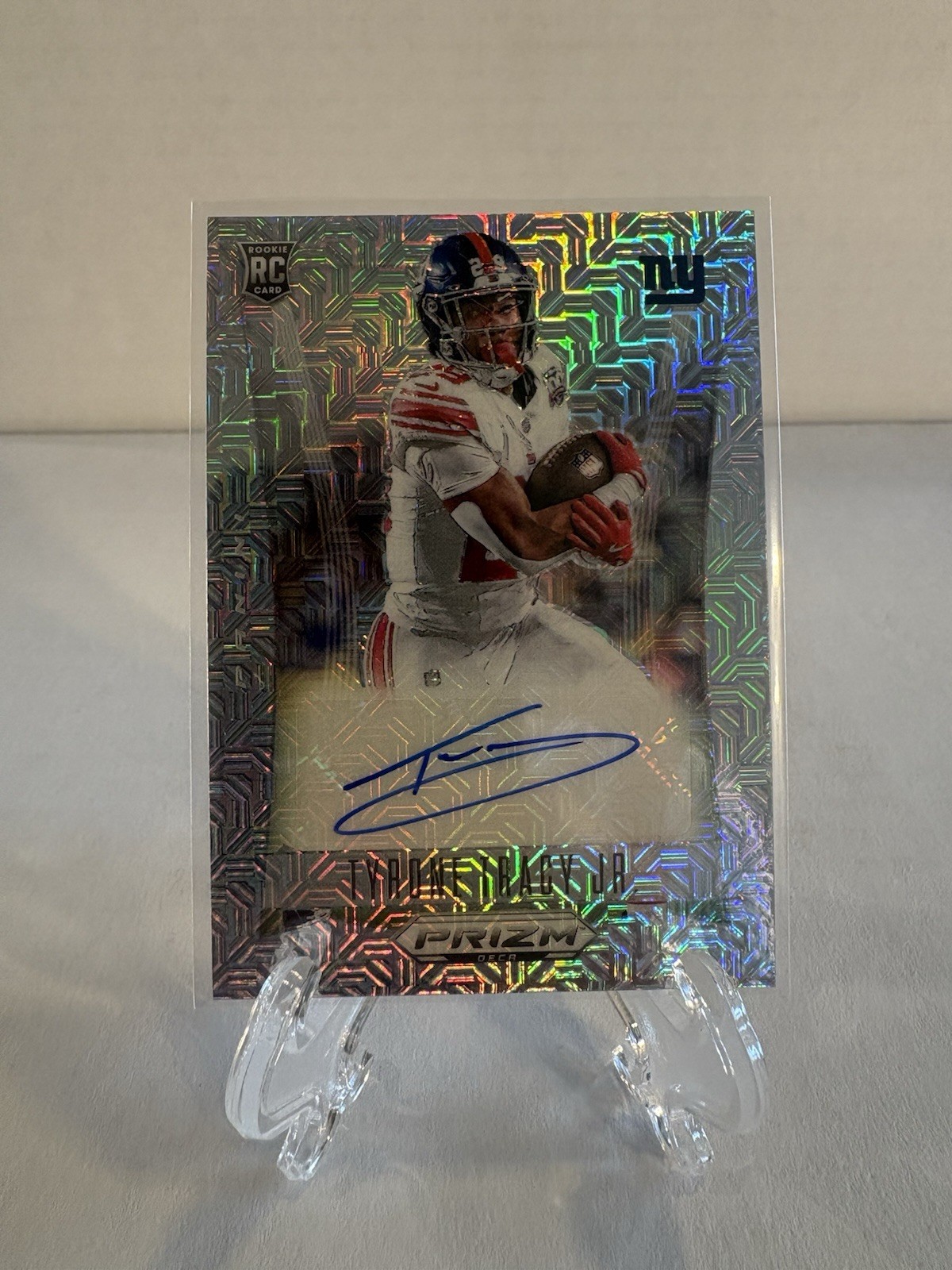 2024 Panini Prizm Deca - Signatures Tyrone Tracy Jr. #S-TTJ Mojo Prizm 25/25 (Z)