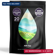 PiPi Tea Organic Oolong Bags Whole Leaf, 20 4g Each 20