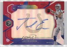 2020 Panini Elements Rookie Neon Signs Red 9/25 Jacob Eason #RNS-JE Auto v9t
