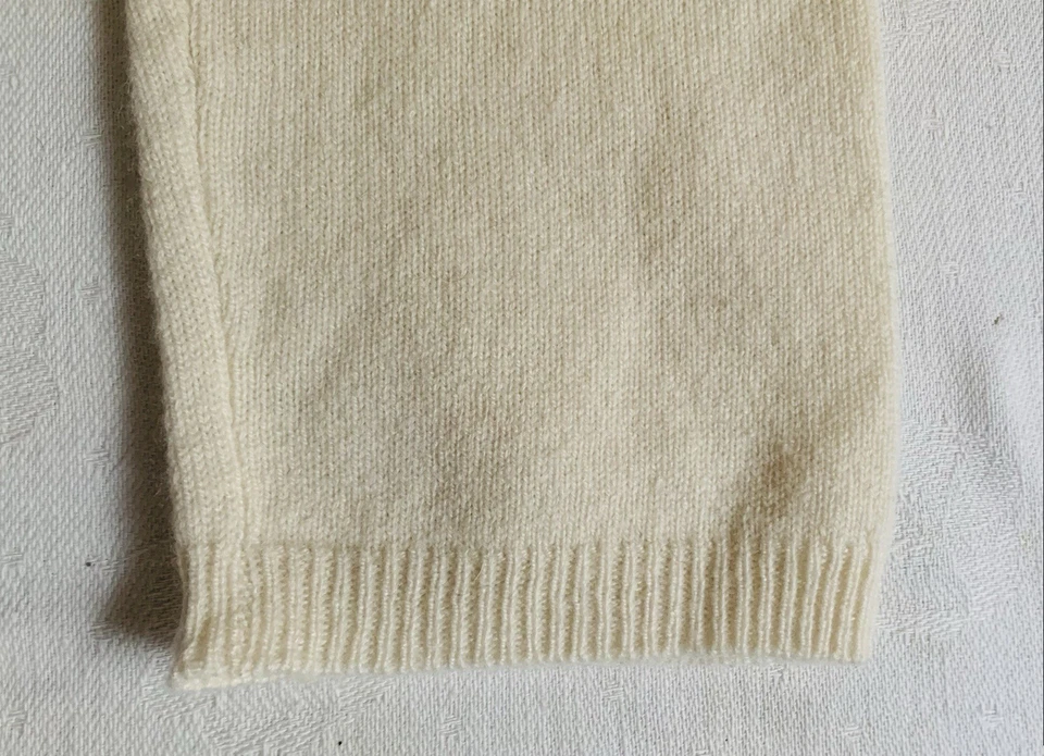 Suéter Charter Club 100% Cachemira Cuello Alto Talla M Marfil Invierno Blanco Foto 4 de 4