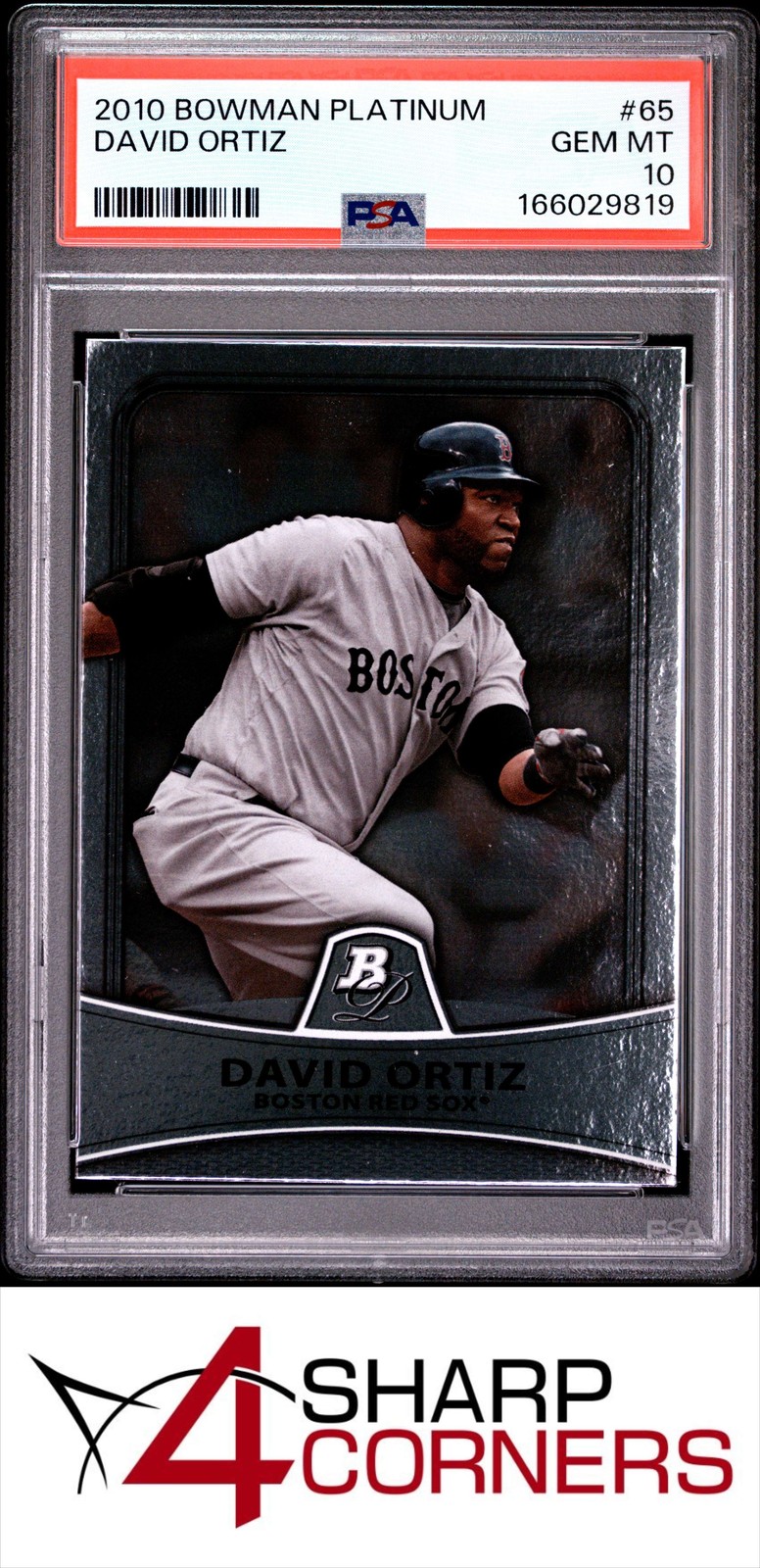 2010 BOWMAN PLATINUM #65 DAVID ORTIZ RED SOX HOF POP 5 PSA 10 view 1