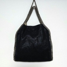 Stella McCartney Falabella Mini Tote Bag Shoulder Bag Eco Leather Black Auth